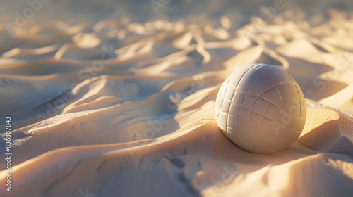 Volleyball ball in the sand,
