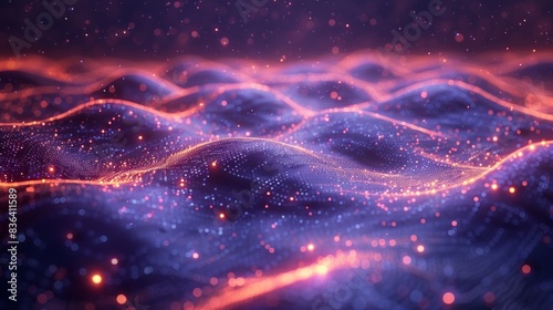 Using neon blue purple background, cyber information abstract speed connect communication, technology development for the future, internet network connection, artificial intelligence big data, 3D