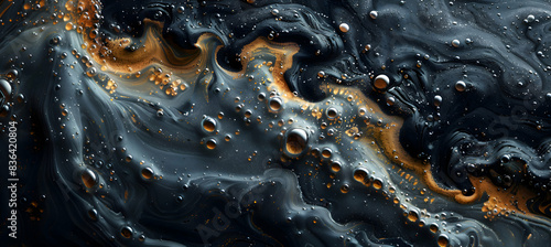 A close-up of nature mud volcano mud, the bubbles and steam captured in stunning detail