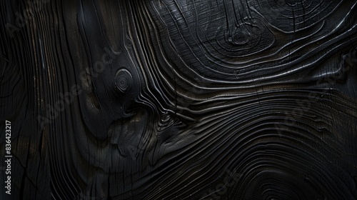 Abstract dark background with wooden pattern grain for fashion media advertising website design