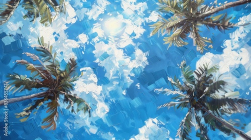 Caribbean Sky with Coconut Palms