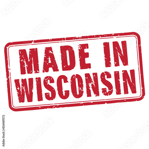 Made in Wisconsin Stamp Vector