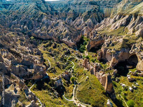 View of Zelve Valley in Cappadocia, Turkey