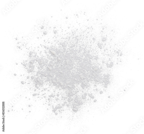 a premium isolated cutout image of fine white powder of flour in the style of pizza making