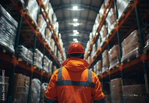 A meticulously maintained industrial warehouse with staff in full safety gear, highlighting the critical importance of business insurance in protecting workplaces and ensuring operational continuity.