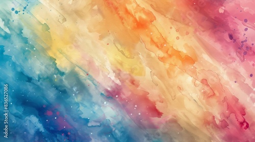 Vibrant Watercolor Splash: Abstract Colorful Background