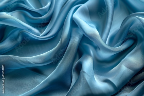 Blue silk fabric background