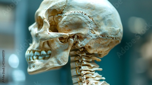 The occipital bone forms the back and base of the skull.