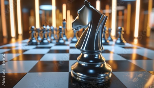 3D Model Abstract Art of Perpetually strategizing omniscient abstract AI chess grandmaster formulating new gambits
