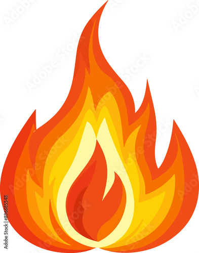 Fire flame clipart design illustration