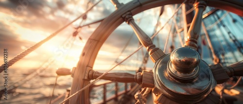 The symbol of freedom and adventure, the ship wheel stands as a beacon of limitless possibilities