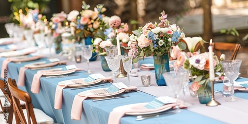Beautifully Decorated Wedding Reception Table