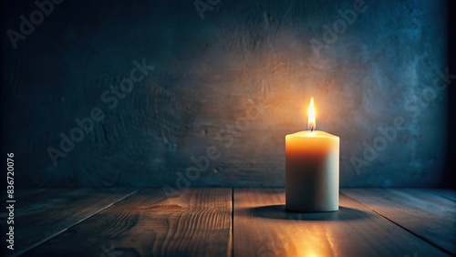 A stock photo of a dark room with a single lit candle, symbolizing the calmness needed to cope with a hard migraine