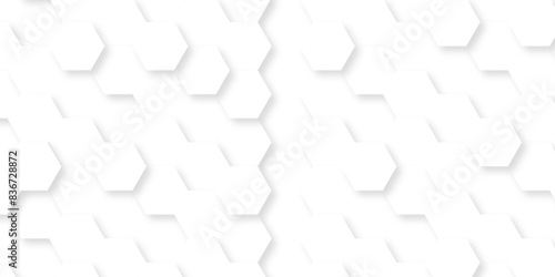 Abstract vector 3d creative honeycomb hexagonal wall hexagon polygonal pattern background. seamless bright white minimal abstract honeycomb background. 