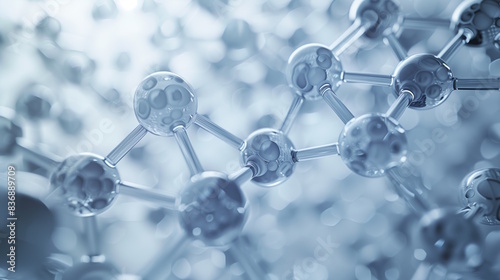 Close-up of molecular structure. Concept for chemistry and scientific research