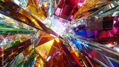 A kaleidoscope view of fragmented glass pieces, reflecting the world in a mesmerizing play of color and light.