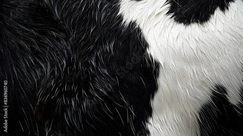 Close up of cow fur realistic skin background texture