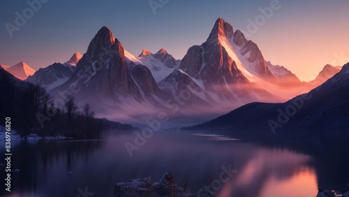 Beautiful scenery of mountains