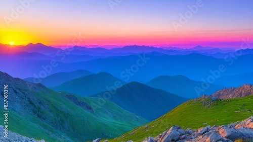 Beautiful scenery of mountains