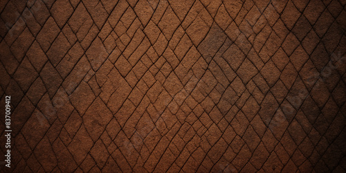 Elegantes geometrisches Muster in einem warmen Braunton mit sich kreuzenden Linien, die eine raffinierte, moderne Textur erzeugen. Ideal für stilvolle High-Tech- und Architekturprojekte