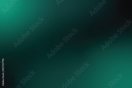 Abstract dark emerald green gradient background with glowing lights. Vector illustration