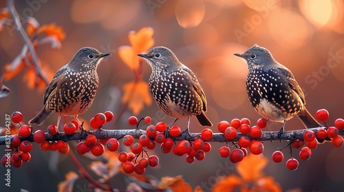 birds on a branch