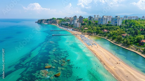 Scenic Anapa on the Black Sea with sandy beaches, clear blue waters, and vibrant boardwalks
