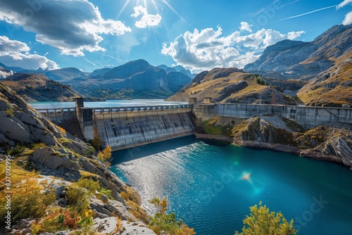 hydroelectric dam on the river