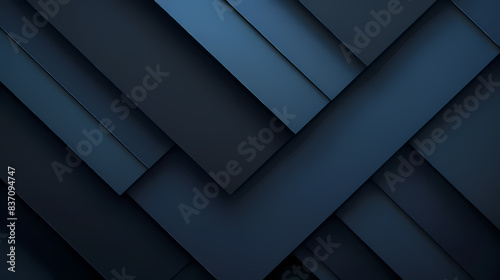 Abstract blue geometric background featuring overlapping diagonal layers with a sleek and modern design. Ideal for technology or architectural themes.