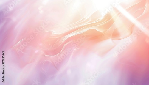 Abstract background with light waves and color transitions, floral motif, beautiful sunny color