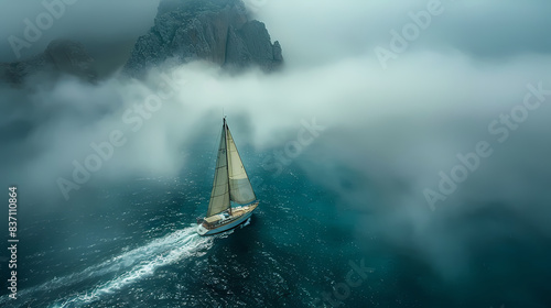 Superbe photo de voilier navigant sur l'océan