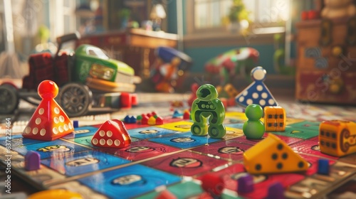 Colorful Ludo board game of childhood and eternal fun