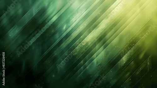Elegant green diagonal lines on a minimalist background, suggesting growth.