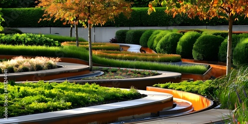 Utilizing Gardens and Permeable Pavements for Stormwater Management in Green Infrastructure. Concept Stormwater Management, Green Infrastructure, Gardens, Permeable Pavements, Sustainable Design