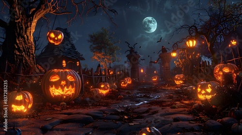 Halloween Pumpkin Field