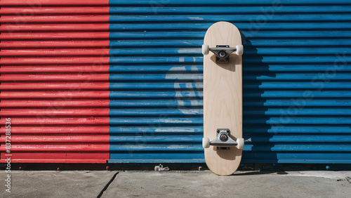 a blank skateboard mockup