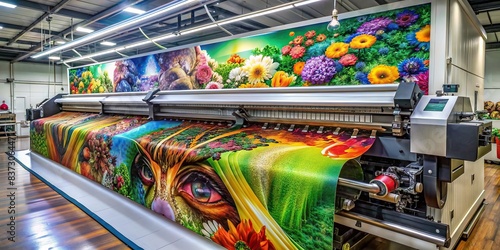 Highly detailed and vibrant graphics printed on a large format printer