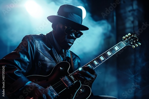 Portrait of a blues musician