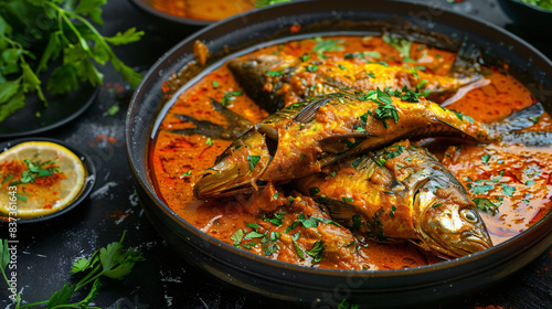 hot and spicy sardine fish curry