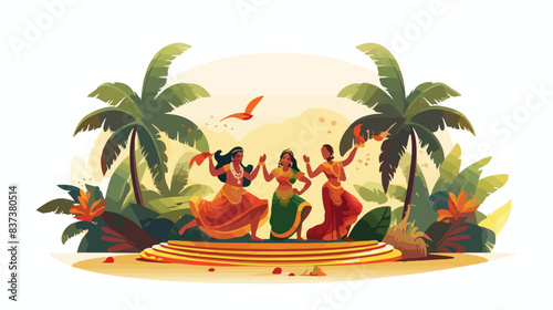 Happy onam Kerala festival. vector illustration des