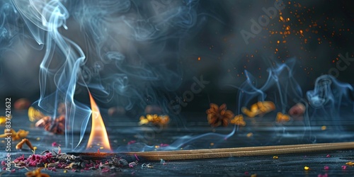 incense sticks burning,
