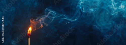 Burning flame matchstick concept wallpaper background 