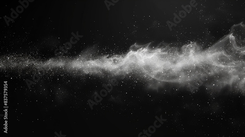 Dust particles, black background overlay