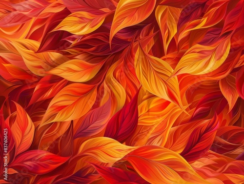 Colorful autumn leaves background. Red, orange and yellow foliage.