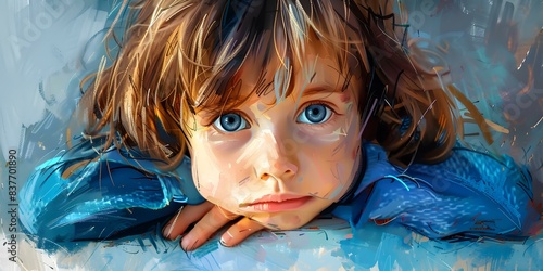 Portrait of a Young Girl with Blue Eyes
