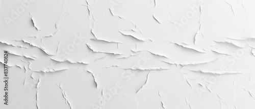 White Cracked Paint Texture on Wall Surface