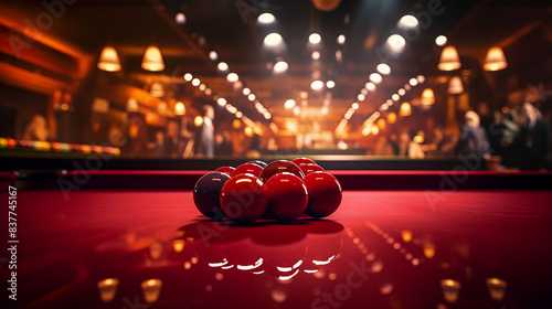 snooker ball on table