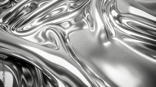  A monochrome image of a metallic surface resembling sets from a sci-fi film or a sci-fi film prop
