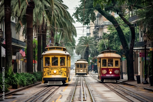 Explore iconic New Orleans streetcars in Louisiana, USA