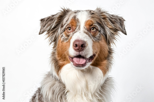 Portrait of a Smiling Australian Shepherd Dog